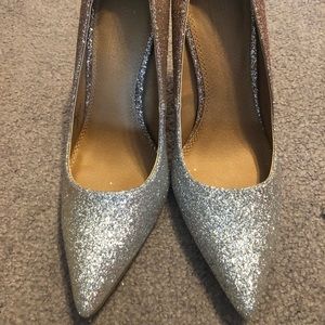 Silver colour heels